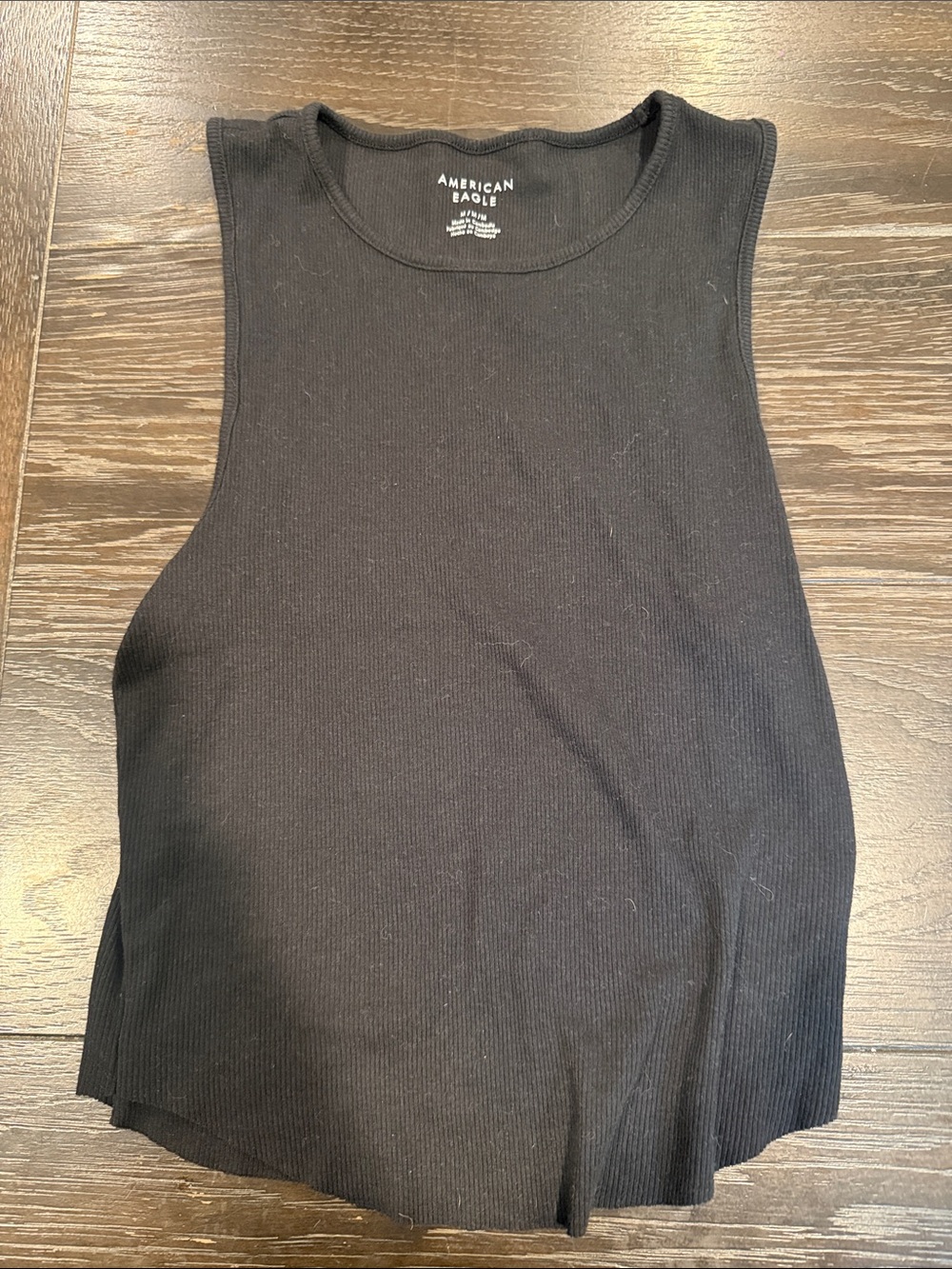 American Eagle Outfitters Black Ribbed Sleeveless Tank